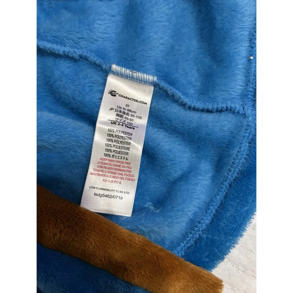 Disney Pixar Toy Story Woody Hooded Fleece Robe Belted Blue Boys 3T